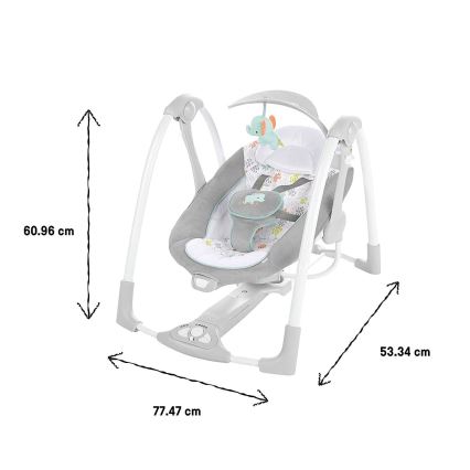 Ingenuity - Baby-Vibrationsschaukel mit Melodie 2in1 WIMBERLY 4xD + 1xC