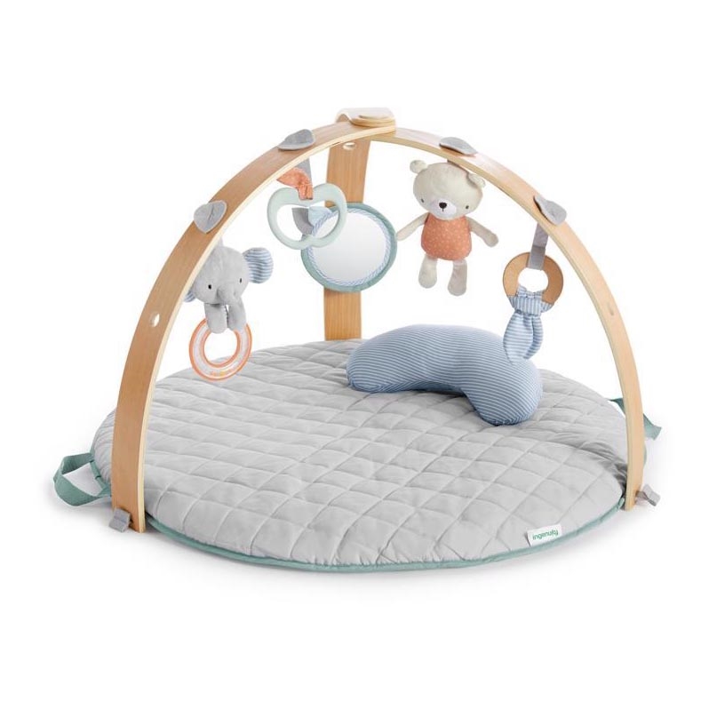 Ingenuity - Babydecke zum Spielen LOAMY mint/grau