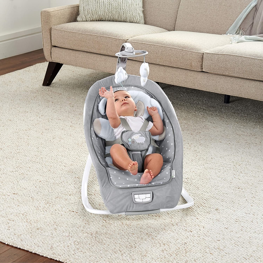 Ingenuity - Babywippe mit Melodie CUDDLE LAMB 3xLR14
