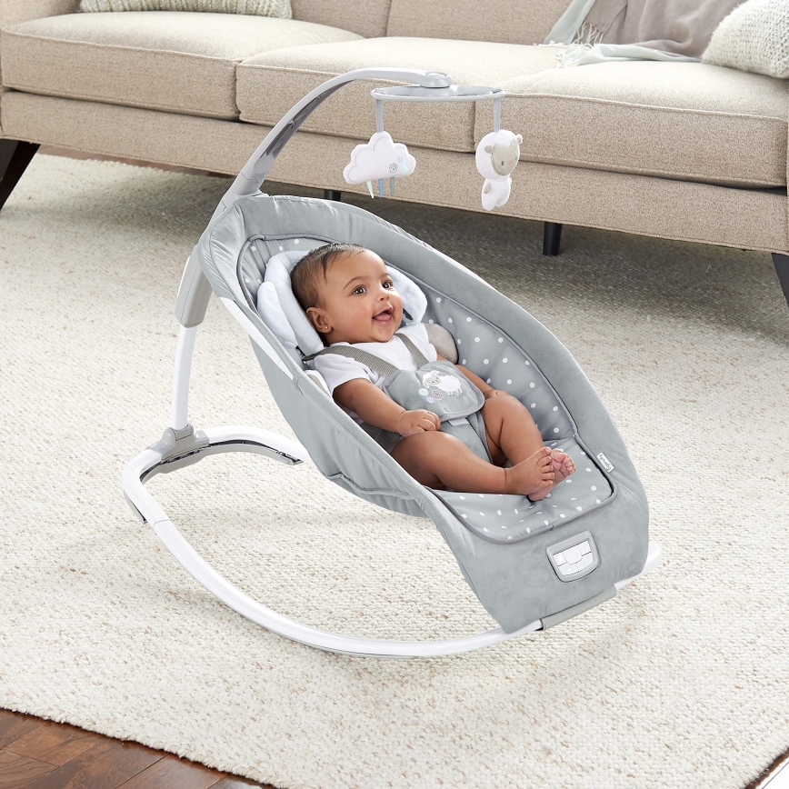 Ingenuity - Babywippe mit Melodie CUDDLE LAMB 3xLR14