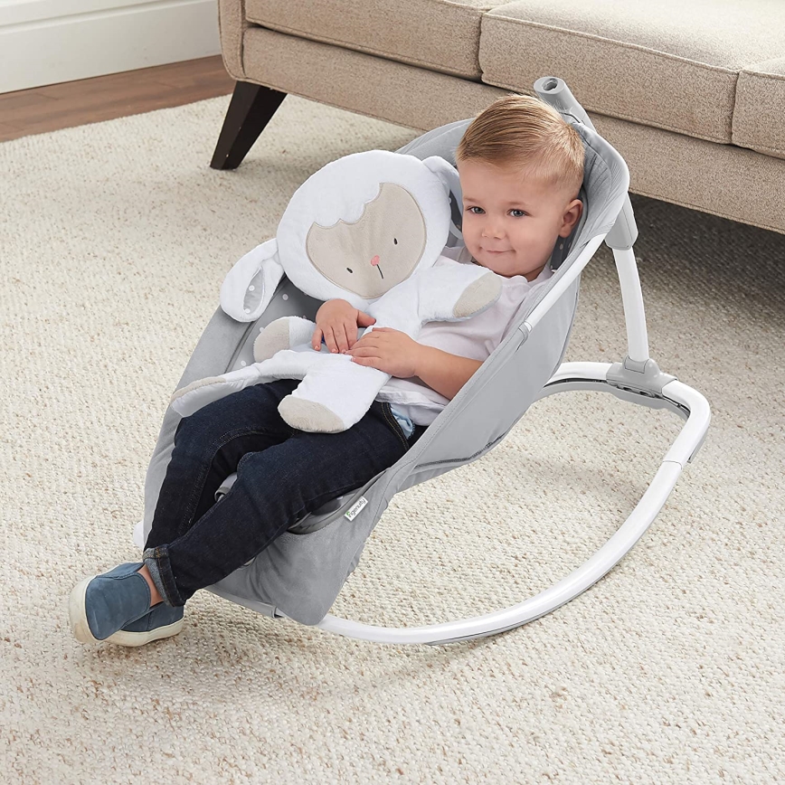 Ingenuity - Babywippe mit Melodie CUDDLE LAMB 3xLR14