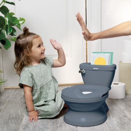 Ingenuity - Kindertoilette mit Soundeffekten MY SIZE blau 2xAAA