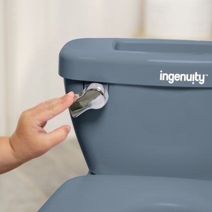 Ingenuity - Kindertoilette mit Soundeffekten MY SIZE blau 2xAAA