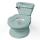 Ingenuity - Kindertoilette MY SIZE mit Geräuschfunktion, grün, 2x AAA