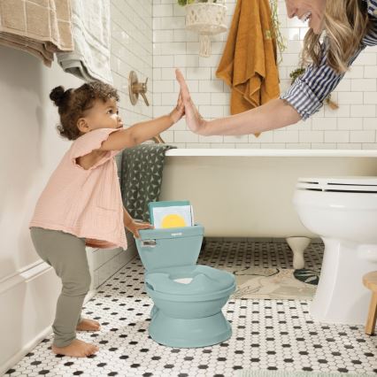 Ingenuity - Kindertoilette MY SIZE mit Geräuschfunktion, grün, 2x AAA