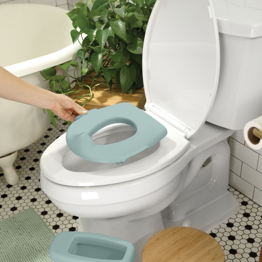 Ingenuity - Kindertoilette MY SIZE mit Geräuschfunktion, grün, 2x AAA