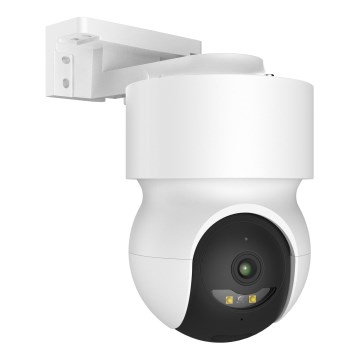 Intelligente Außenkamera mit Bewegungssensor, 2K-Auflösung, 12 V, IP65, Wi-Fi, Tuya, weiß