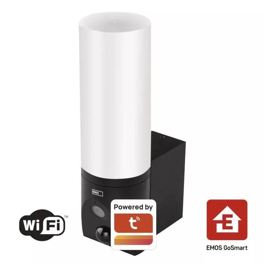 Intelligente LED-Kamera für den Außenbereich mit einer Leuchte GoSmart LED/12W/230V 3200K IP65 Wi-Fi Tuya schwarz