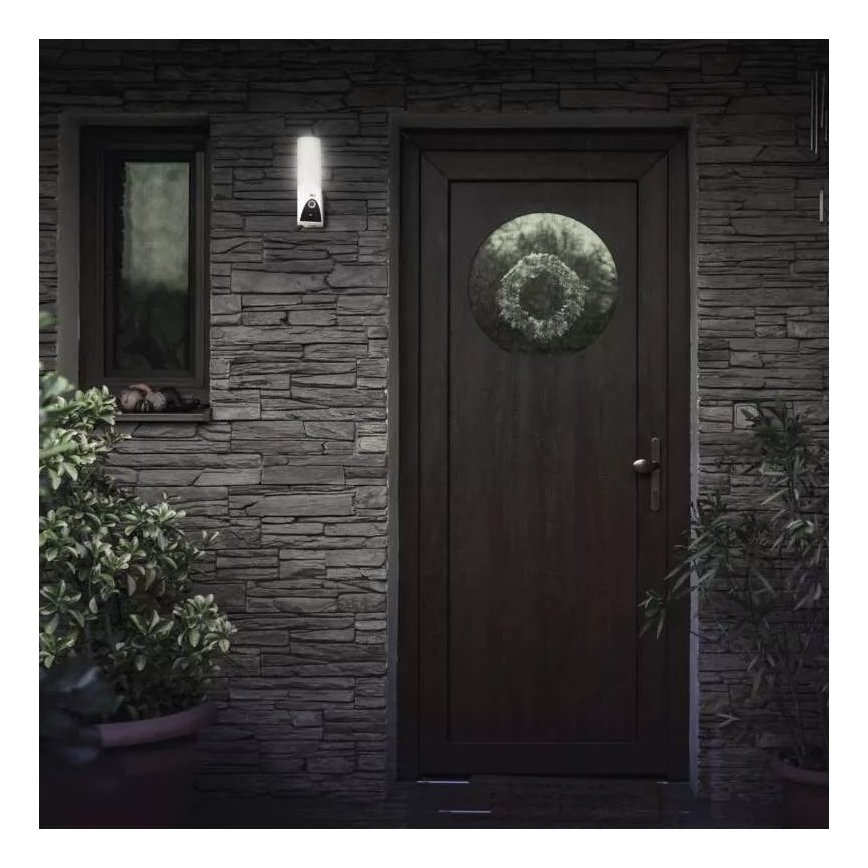 Intelligente LED-Kamera für den Außenbereich mit Leuchte GoSmart LED/12W/230V 3200K IP65 Wi-Fi Tuya weiß