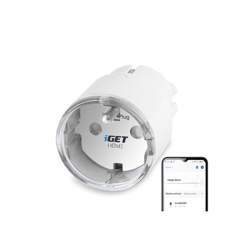 Intelligente Steckdose mit Verbrauchsmessung, 3680 W/230 V, Wi‑Fi (Tuya)