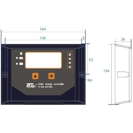 Intelligenter PWM-Solarladeregler 12V/20A