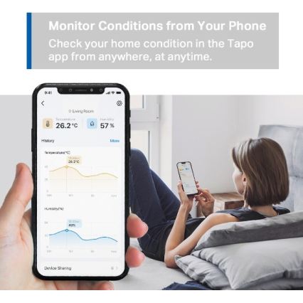 Intelligenter Sensor zur Messung von Temperatur und Luftfeuchtigkeit 1xCR2450