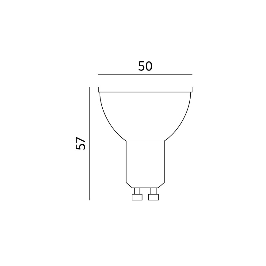Intelligentes, dimmbares LED-RGB-Leuchtmittel GU10/5W/230V 2700-6500K Wi-Fi Tuya