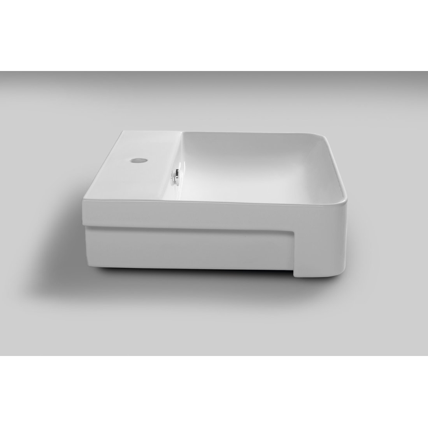 Isvea - Halbeinbau-Waschbecken SOTT AQUA 59x49 cm Keramik/weiß