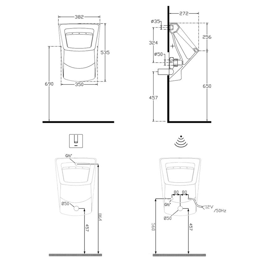 Isvea - Urinal PURITY weiß