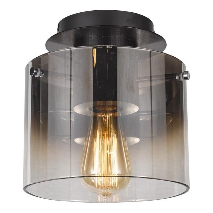 ITALUX - Ersatzglas für Kronleuchter, Stehlampe und Deckenleuchte JAVIER E27 grau