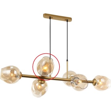ITALUX - Ersatzglas für Kronleuchter und Wandleuchte BORGO E27 Rauchgold