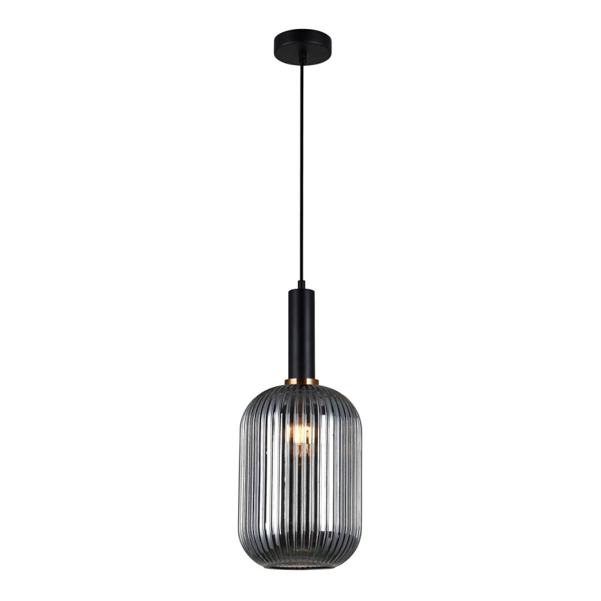 ITALUX - Hängeleuchte an Schnur ANTIOLA 1xE27/40W/230V d 20 cm schwarz