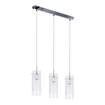 ITALUX - Hängeleuchte MAX 3xE27/60W/230V glänzendes Chrom/klar