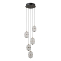 ITALUX - LED-Pendelleuchte ALANI an Stahlseil 5xLED/5,6W/230V 3000K schwarz/gold