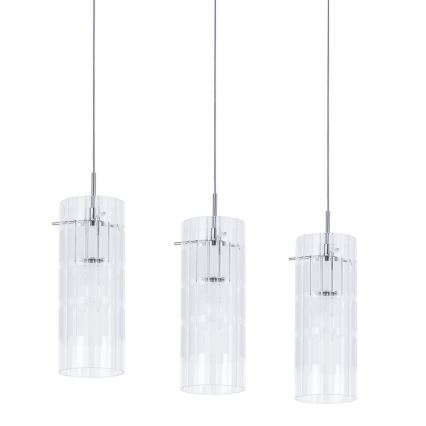 ITALUX - Hängeleuchte MAX 3xE27/60W/230V glänzendes Chrom/klar