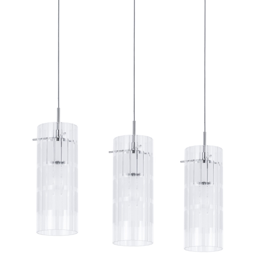 ITALUX - Hängeleuchte MAX 3xE27/60W/230V glänzendes Chrom/klar