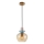 ITALUX - Pendelleuchte mit Kabel FANDA 1xE27/40W/230V Gold/rauchbeige