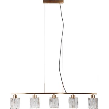 ITALUX - Pendelleuchte SIMONA 5xE14/40W/230V goldfarben