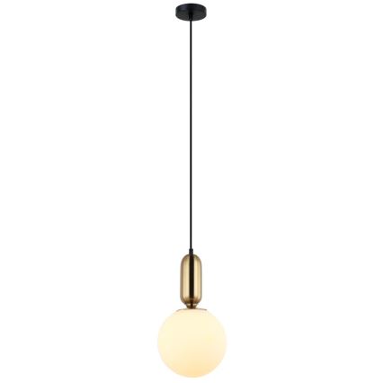 ITALUX - Hängeleuchte an Schnur ALDEVA 1xE27/40W/230V d 20 cm schwarz/bronzen