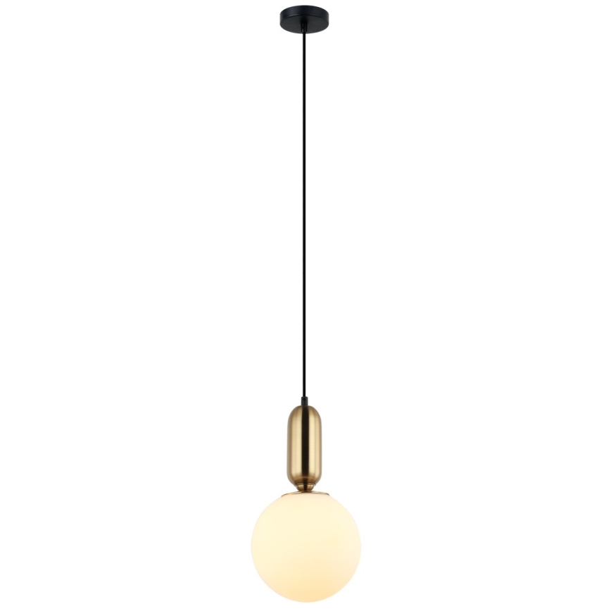 ITALUX - Hängeleuchte an Schnur ALDEVA 1xE27/40W/230V d 20 cm schwarz/bronzen