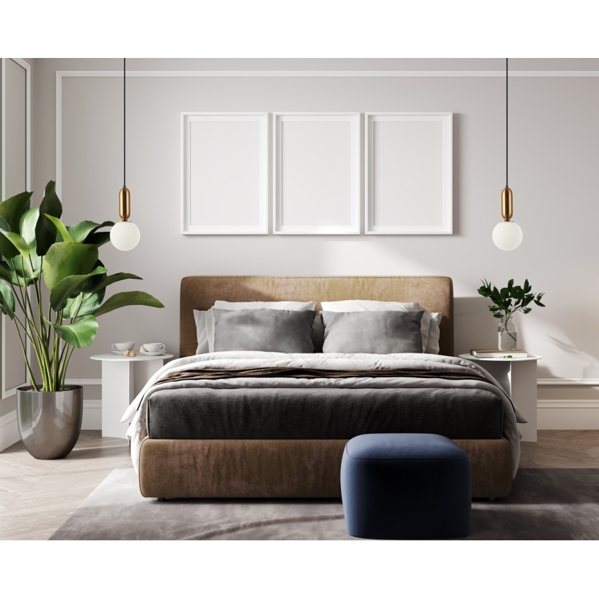 ITALUX - Hängeleuchte an Schnur ALDEVA 1xE27/40W/230V bronzen