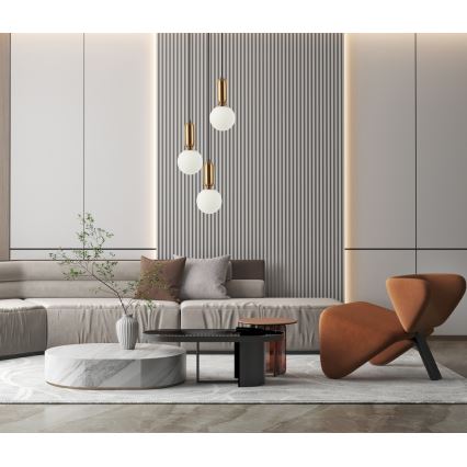 ITALUX - Deckenleuchte an Kabel ALDEVA 3xE27/40W/230V schwarz/bronze