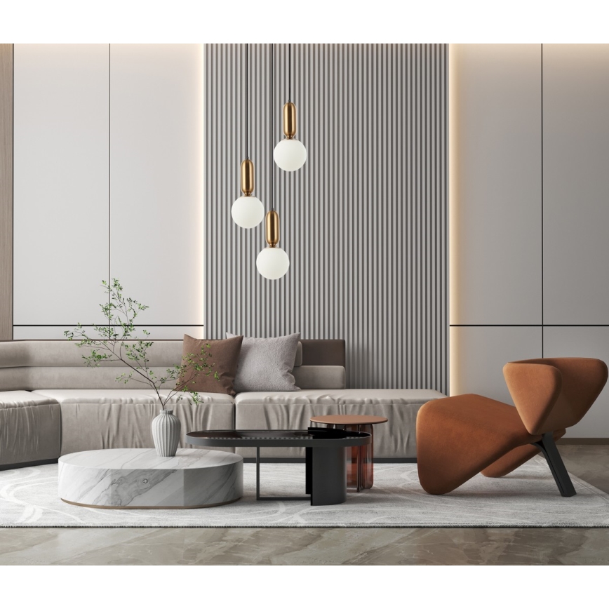ITALUX - Deckenleuchte an Kabel ALDEVA 3xE27/40W/230V schwarz/bronze