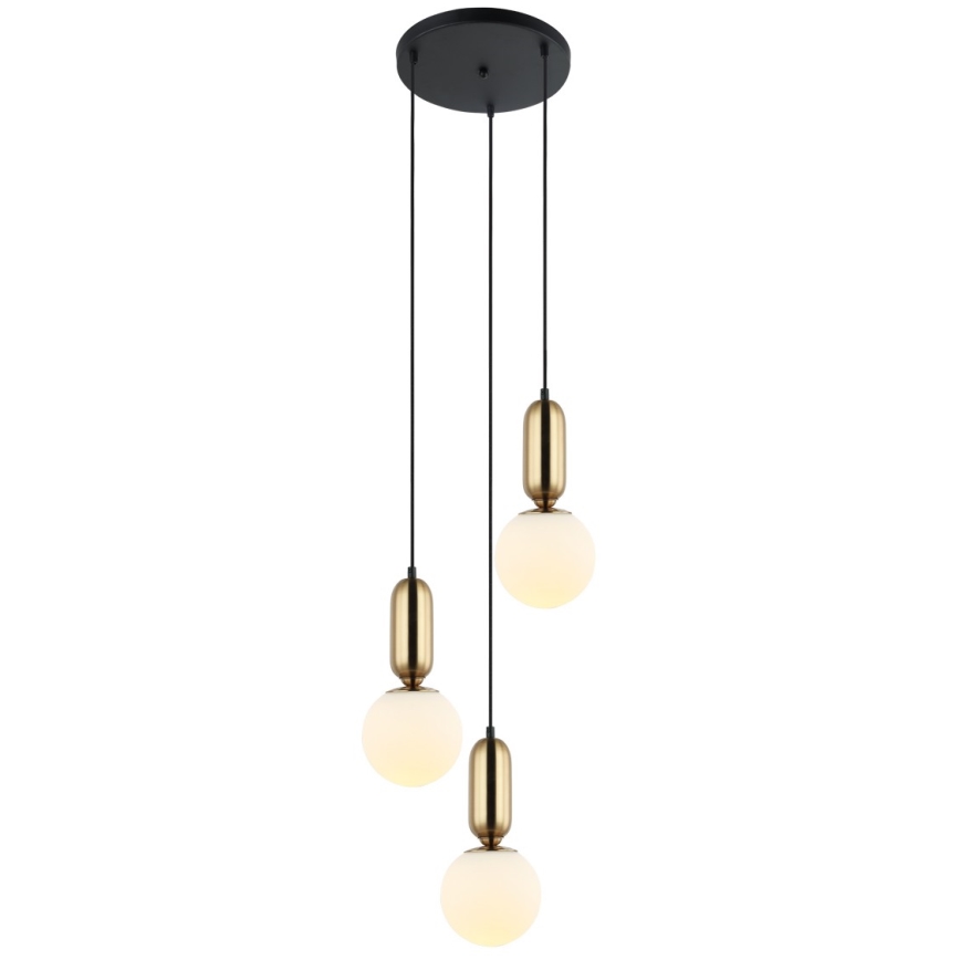 ITALUX - Deckenleuchte an Kabel ALDEVA 3xE27/40W/230V schwarz/bronze