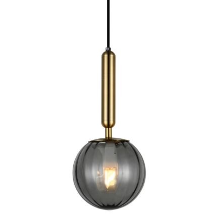 ITALUX - Hängeleuchte an Schnur RAVENA 1xE27/5W/230V schwarz/Messing