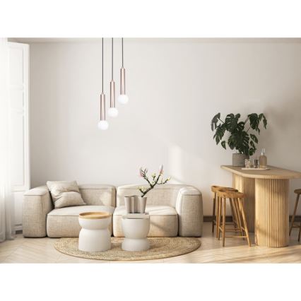 ITALUX - Hängeleuchte an Kabel FILANO 3xG9/5W/230V Roségold