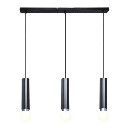 ITALUX - Hängeleuchte MACERA 3xE27/40W/230V schwarz