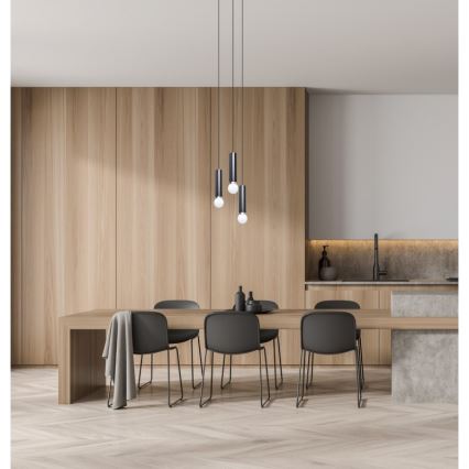 ITALUX - Hängeleuchte MACERA 3xE27/40W/230V schwarz