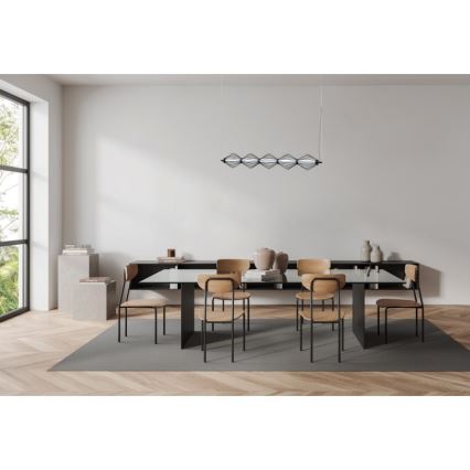 ITALUX - LED-Pendelleuchte SEVILLA mit Kabel LED/25W/230V 3000K schwarz