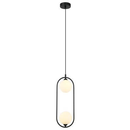 ITALUX - Hängeleuchte an Kabel LUPUS 2xG9/25W/230V schwarz