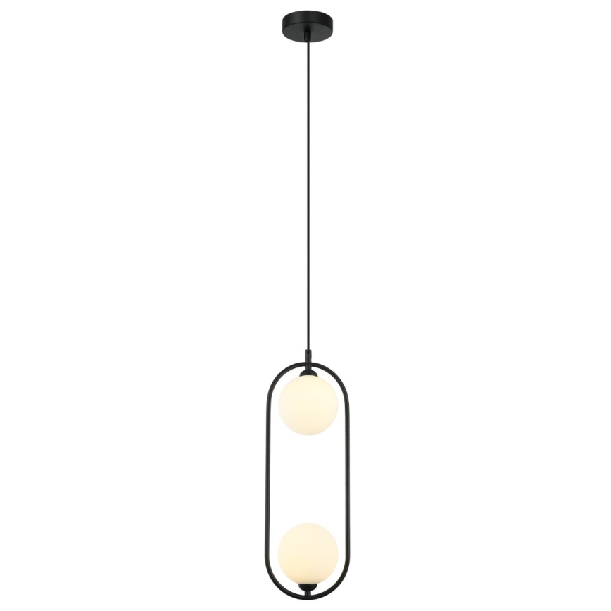 ITALUX - Hängeleuchte an Kabel LUPUS 2xG9/25W/230V schwarz