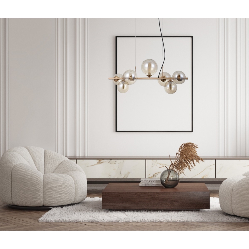 ITALUX - Hängeleuchte an Kabel CANELLO 7xG9/5W/230V Messing