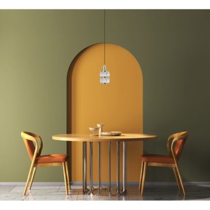 ITALUX - Pendelleuchte mit Kabel ALMA 1xE27/40W/230V goldfarben