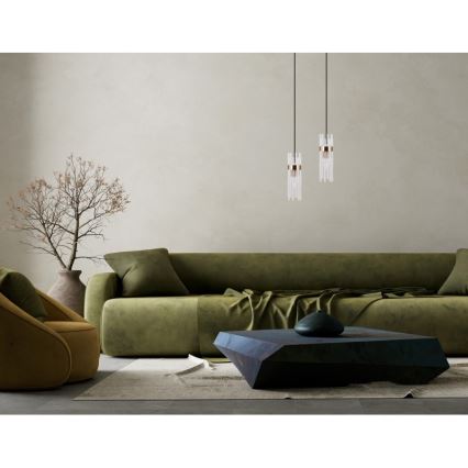 ITALUX - Hängeleuchte TARASO an Kabel 1xE14/40W/230V goldfarben