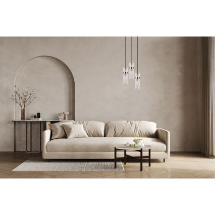 ITALUX - Pendelleuchte an Kabel TARASO 3xE14/40W/230V schwarz/gold