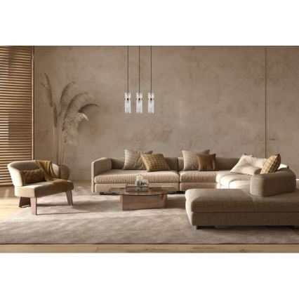 ITALUX - Hängeleuchte mit Kabelaufhängung TARASO 3xE14/40W/230V goldfarben
