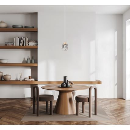 ITALUX - Hängeleuchte mit Kabel TORNO 1xE14/40W/230V schwarz/gold