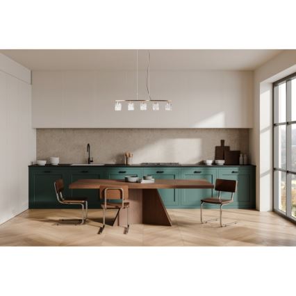 ITALUX - Pendelleuchte SIMONA 5xE14/40W/230V goldfarben