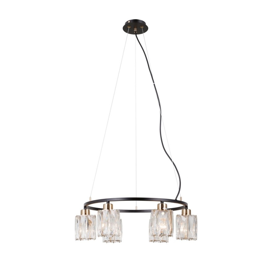ITALUX - Pendelleuchte SIMONA 6xE14/40W/230V schwarz/gold