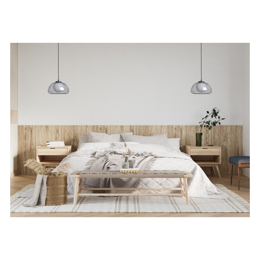 ITALUX - Pendelleuchte an Kabel AINALE 1xG9/7W/230V schwarz/rauchfarben